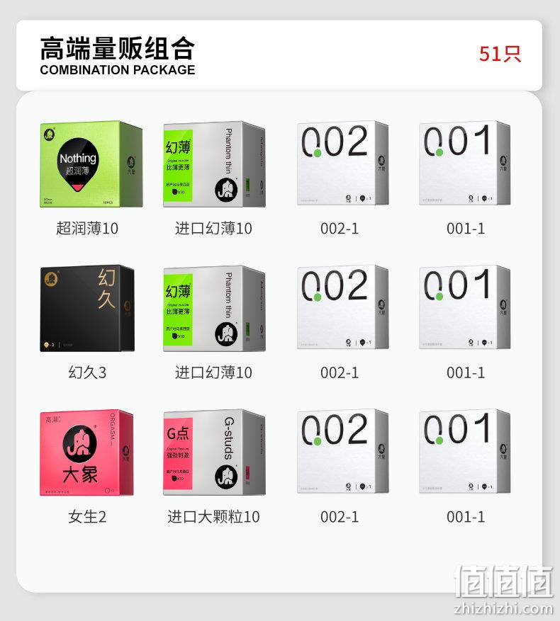 进口TT、滋养私处：32支 大象 玻尿酸 超薄避孕套组合 券后55.9元包邮 基础款20支15.9元 值值值-买手聚集的地方