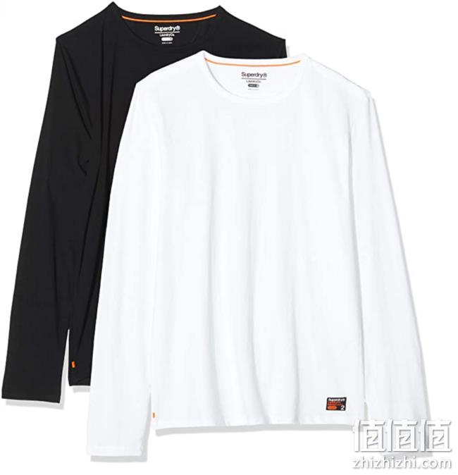 0税费、2件装！Superdry 极度干燥 男士纯棉长袖T恤 prime直邮到手229元 值值值-买手聚集的地方