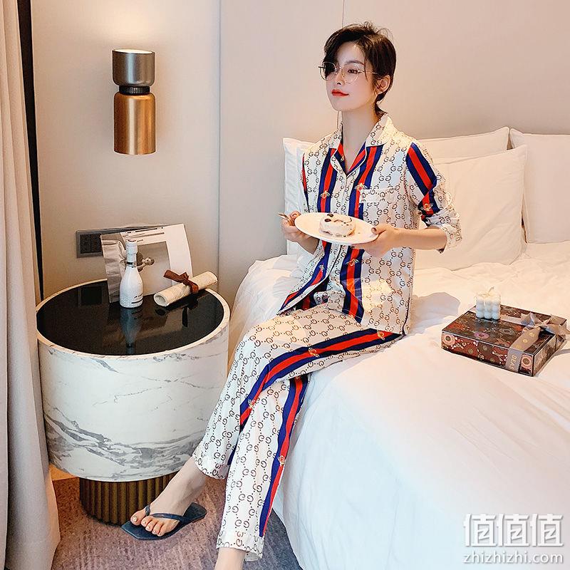 INS风、女士居家服：妍情妮 潮范印花睡衣两件套 券后19.9元包邮 值值值-买手聚集的地方
