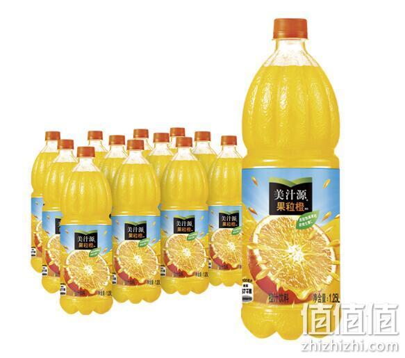 真果粒，补充维C：可口可乐 美汁源 果粒橙 1.25Lx36瓶 Plus拍3件182.5元包邮 值值值-买手聚集的地方