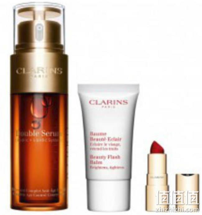 Clarins 娇韵诗面部护肤套装 精华50ml+妆前乳15ml+提亮唇膏口红1.5g 84欧元约¥648包税（天猫960元/50ml精华） 值值值-买手聚集的地方
