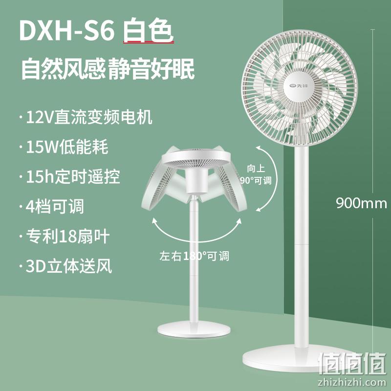 专利18叶蝉翼扇叶，舒适自然风：先锋 直流变频落地循环扇 电风扇 DXH-S6 券后149元包邮 值值值-买手聚集的地方