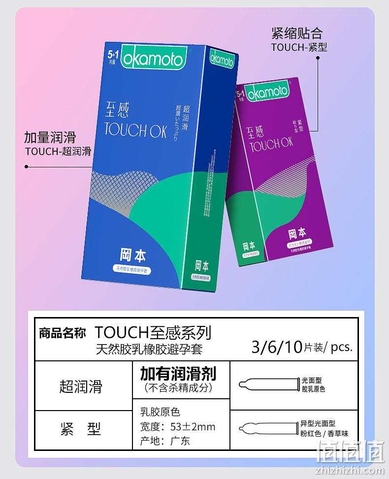 白菜价 不到1.2元/只：冈本 TOUCH超薄避孕套组合装 17只 券后19.9元包邮（线下5元/只） 值值值-买手聚集的地方