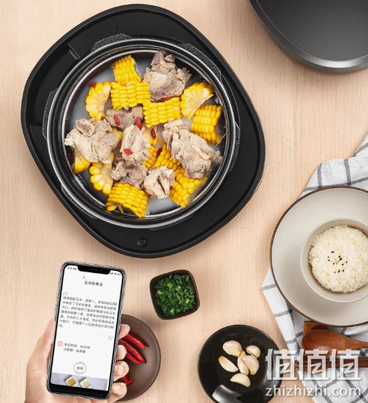 一锅双胆 开盖炖煮 中途加菜：九阳 智能高压饭煲 5L 券后269元包邮（京东6L款329元） 值值值-买手聚集的地方