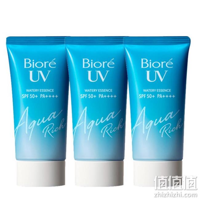 9日10点：Bioré 碧柔 轻薄水活保湿防晒霜 50gx3件装 99元包邮包税，黑卡95元 值值值-买手聚集的地方