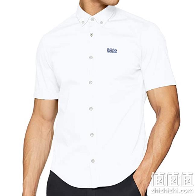 库存浅：BOSS Hugo Boss 雨果·博斯 Biadia_r 男士短袖休闲衬衫 prime直邮到手400.67元 值值值-买手聚集的地方