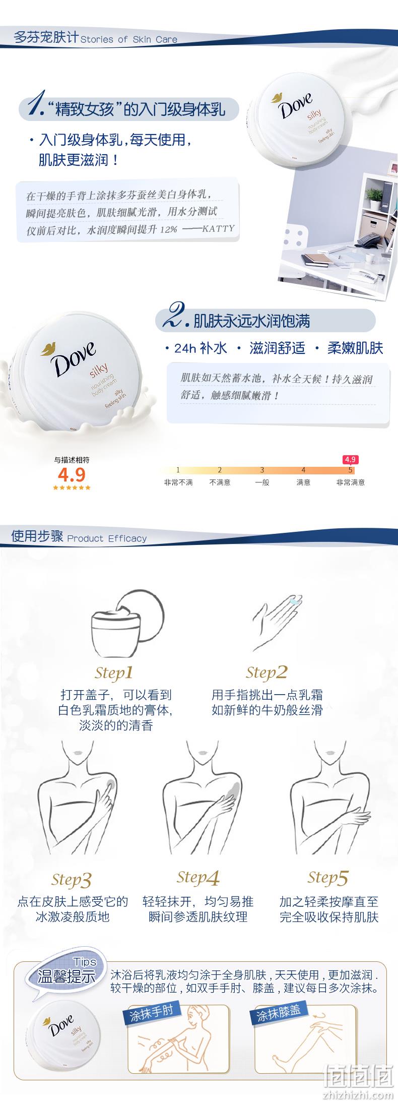 德国原产进口、美白保湿：300mlx2瓶 Dove 蚕丝身体乳 59元包邮 值值值-买手聚集的地方
