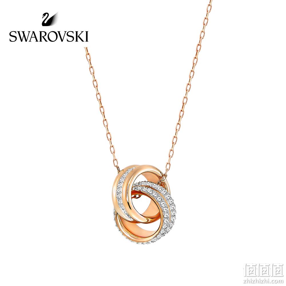 近2倍差价 Swarovski 施华洛世奇 Further 立体编结双环水晶项链 Prime直邮到手481元（天猫618价880元） 值值值-买手聚集的地方