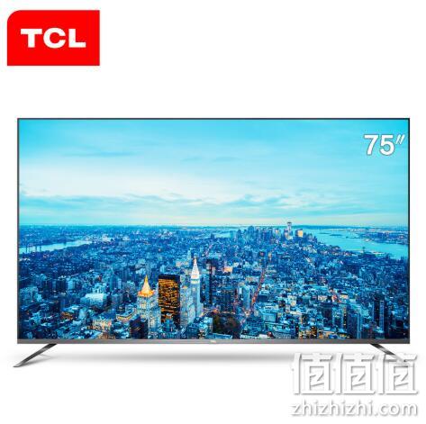 75寸4K全面屏+MEMC运动防抖：TCL 75V2 75英寸 4K 液晶电视 3379元包邮 值值值-买手聚集的地方