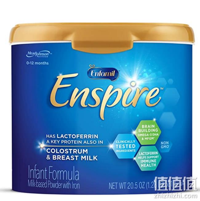 美版原装进口，581g Mead Johnson 美赞臣 Enfamil Enspire 蓝臻 1段 婴幼儿配方奶粉 prime直邮到手171元（天猫319元/罐） 值值值-买手聚集的地方