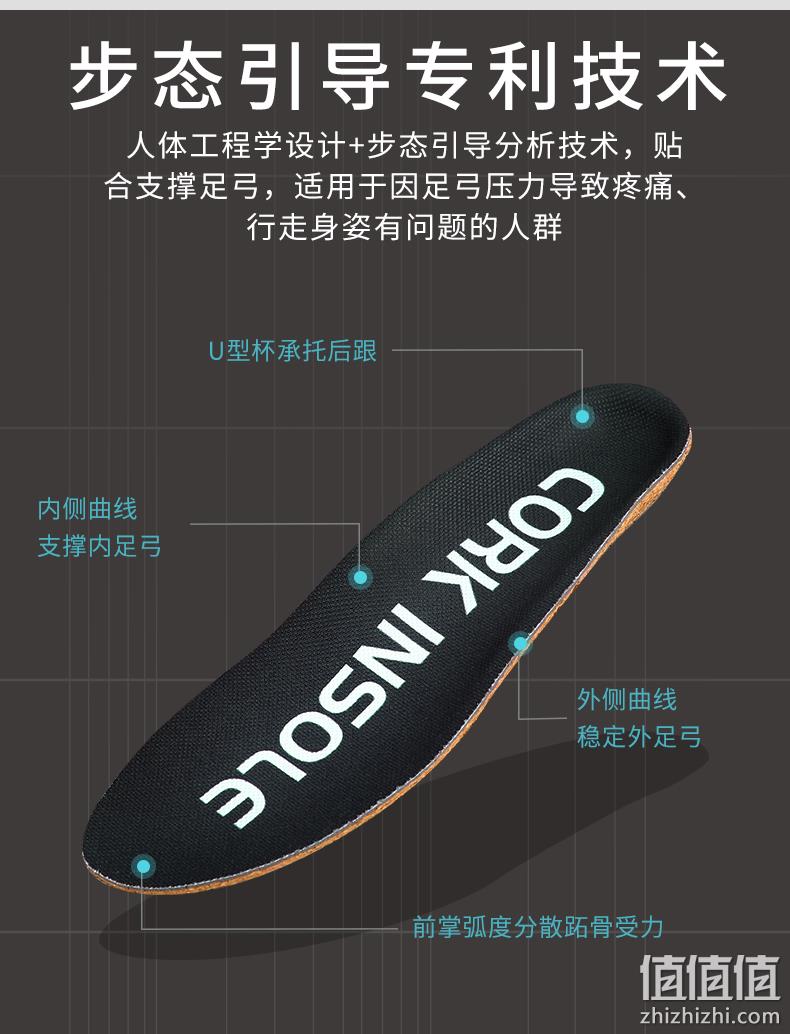 小米生态链旗下、扁平足分压防痛：芯迈 扁平足矫正软木鞋垫 券后19元包邮 值值值-买手聚集的地方