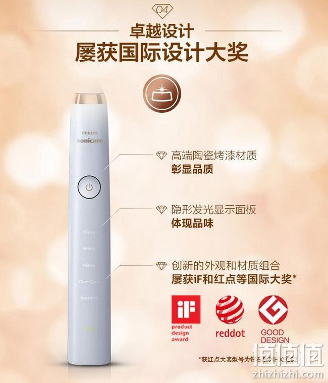 飞利浦 HX9372/04 旗舰钻石亮白型声波震动牙刷 赠3支刷头 双重优惠后699元包邮，24期免息（上次推荐873元） 值值值-买手聚集的地方