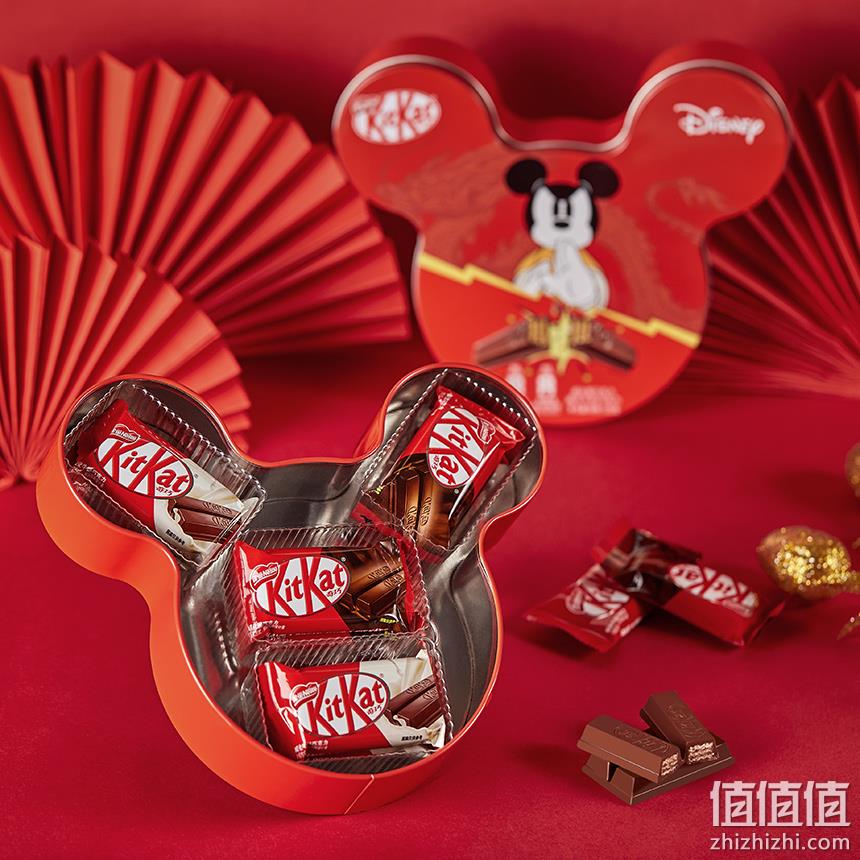 迪士尼米奇IP联名：Kitkat 雀巢奇巧 威化巧克力礼盒120g 19.5元包邮 值值值-买手聚集的地方