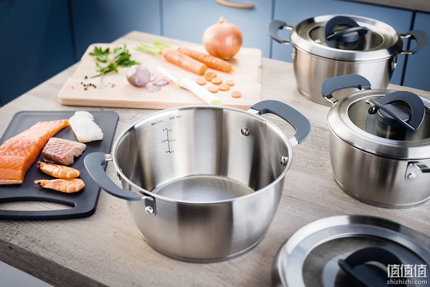 镇店之宝、可堆叠收纳、电磁炉烤箱可用：Tefal 特福 不锈钢锅具6件套 C817S3 Prime直邮到手666元 值值值-买手聚集的地方