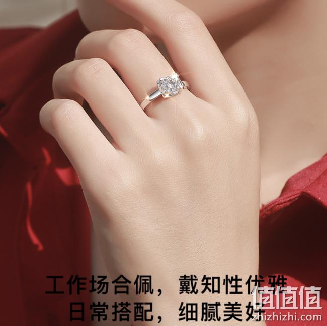 ARMASA 阿玛莎 经典牛头莫桑钻戒指 1克拉 券后199元包邮 值值值-买手聚集的地方