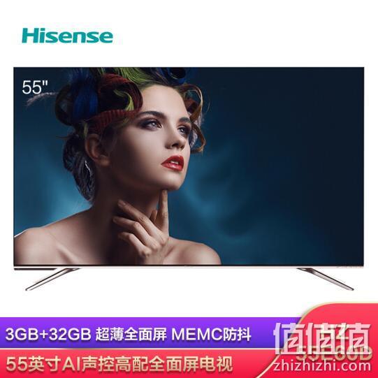 MEMC防抖+超薄全面屏：Hisense 海信 HZ55E60D 55英寸 4K 液晶电视 新低2799元包邮 值值值-买手聚集的地方