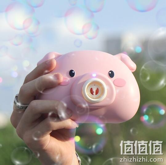 贝恩比 小猪玩具泡泡相机 粉色+背带+电池+1大瓶水+5浓缩液 10元包邮 值值值-买手聚集的地方