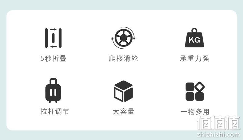 爬楼装货利器，友耐 折叠多功能拉杆车 50L 券后59元包邮 值值值-买手聚集的地方