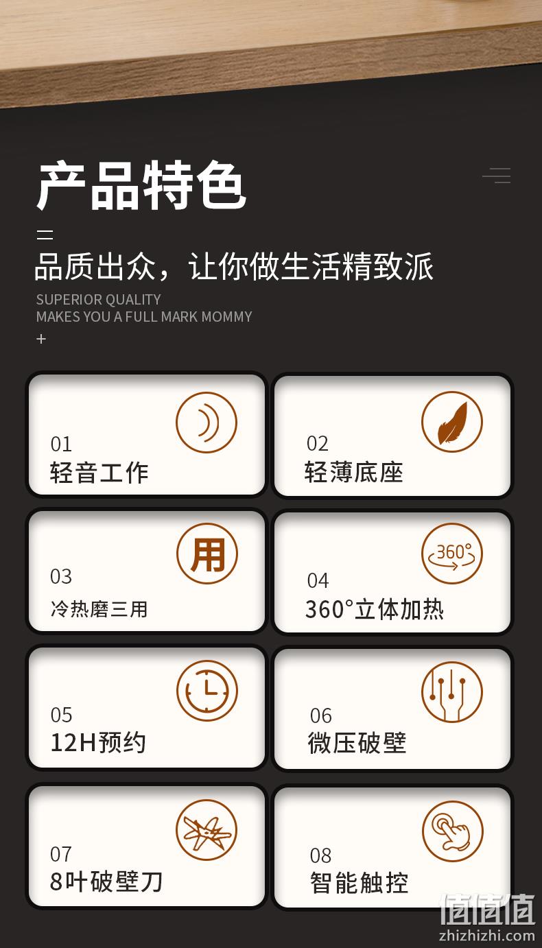 冷热磨三用+微压破壁+静音：志高 2020新款 超轻薄AIR 静音破壁机料理机 1.75L 券后299元包邮 值值值-买手聚集的地方