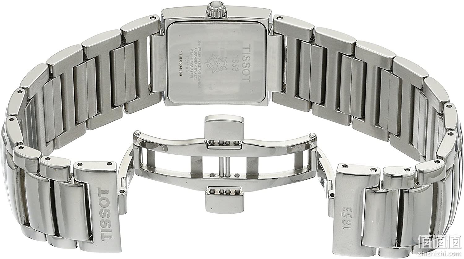 双倍差价、蓝宝石玻璃表镜、30米防水：Tissot 天梭 T-Evocation幻婷系列 钢带方盘时尚女表 Prime直邮到手785元（天猫1535元） 值值值-买手聚集的地方