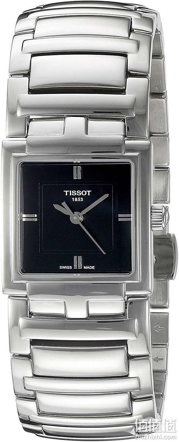 双倍差价、蓝宝石玻璃表镜、30米防水：Tissot 天梭 T-Evocation幻婷系列 钢带方盘时尚女表 Prime直邮到手785元（天猫1535元） 值值值-买手聚集的地方