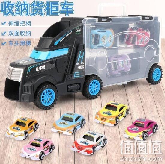 1大车+6小车、回力滑行：逗婴乐 收纳货柜车 14.9元包邮 值值值-买手聚集的地方