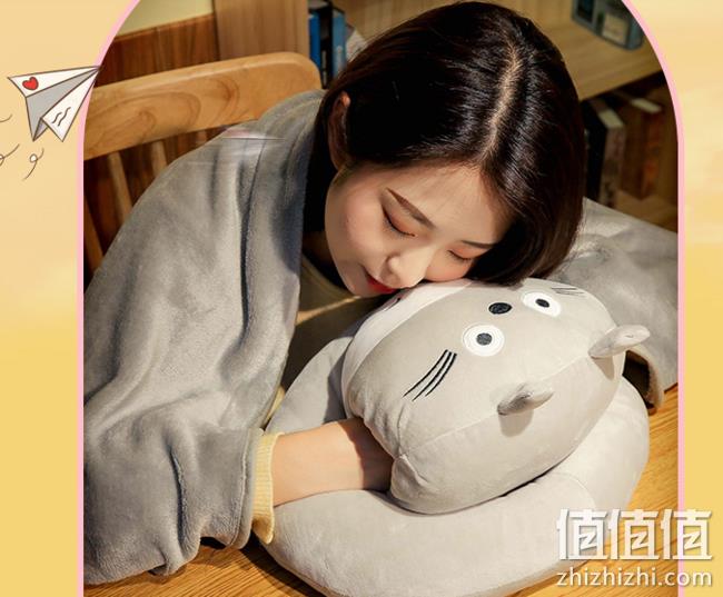 午休趴睡党神器、可拆洗：灵均 午睡趴趴枕 38*28*20cm 券后9.9元包邮 值值值-买手聚集的地方