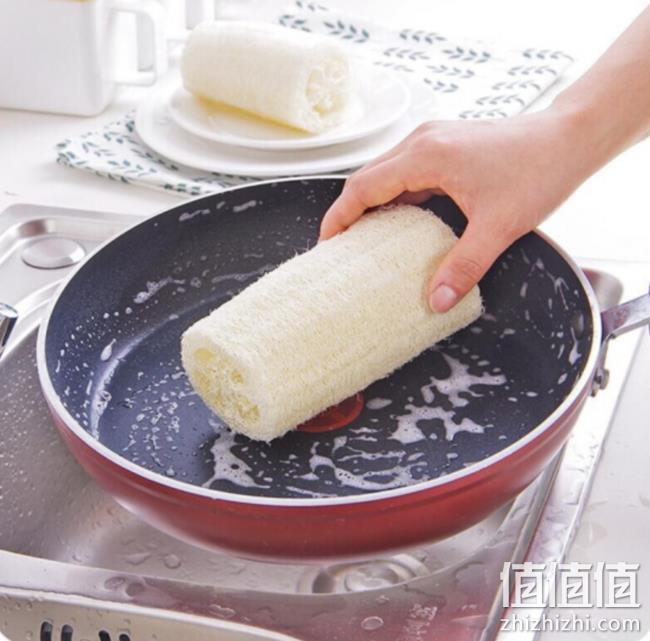 不沾油、易清洁：3个装，Le Bronte 朗特乐 天然丝瓜络厨房清洁擦 14.9元包邮 值值值-买手聚集的地方