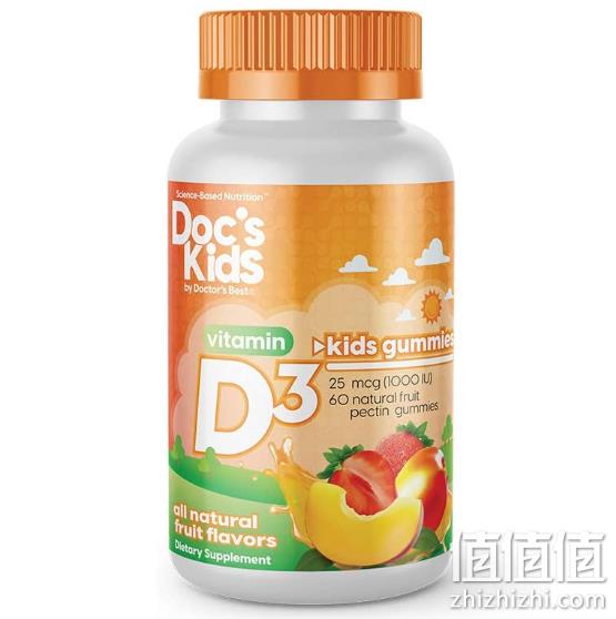 Doctor's Best 多特倍斯 儿童维生素D3软糖 25mcgx60粒 prime直邮到手104.41元 值值值-买手聚集的地方