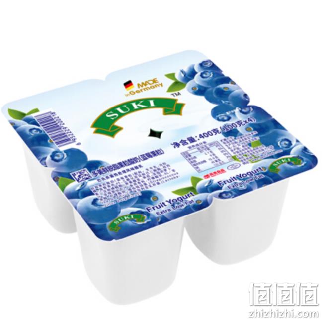 SUKI 多美鲜 蓝莓果粒脱脂酸奶 100gx24杯x4件 113.5元 值值值-买手聚集的地方