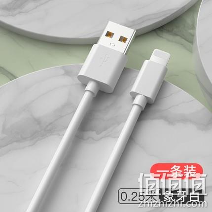 白菜价！极客小K 苹果数据线 象牙白 0.25m 1.1元包邮 值值值-买手聚集的地方