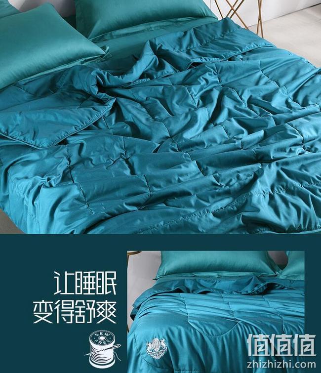 水星家纺出品，可水洗双人款：百丽丝 克莱斯特刺绣 夏凉空调被 200x230cm 69元 值值值-买手聚集的地方