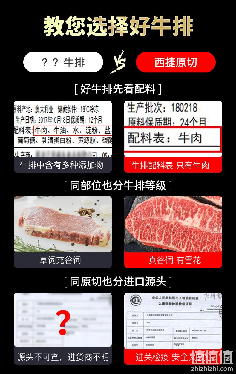 澳洲进口 1200g 西捷 原切雪花牛排 券后158元包邮 值值值-买手聚集的地方