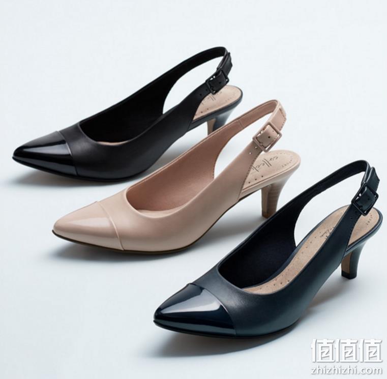 US7.5码：不打脚、不累脚！Clarks 其乐 Linvale Emmy 女士包头高跟鞋 prime直邮到手290元 值值值-买手聚集的地方