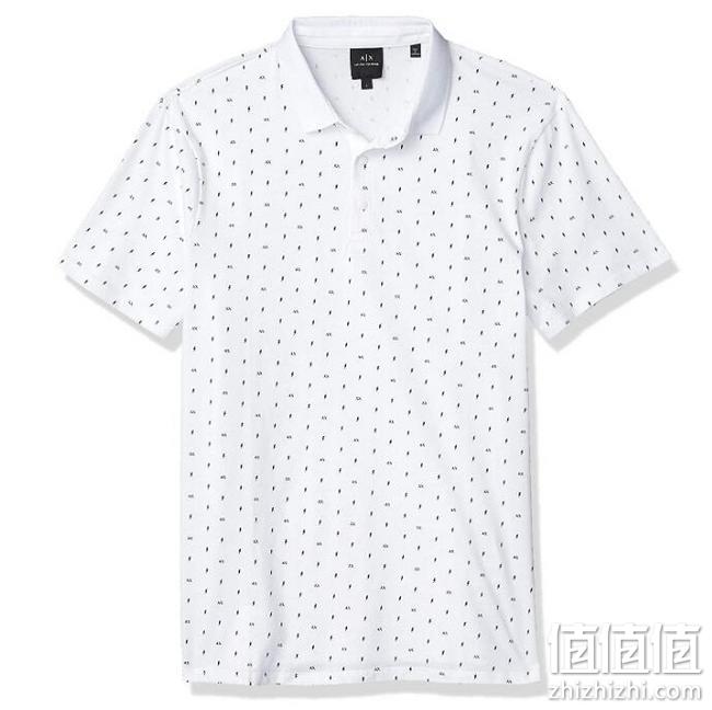 阿玛尼副牌，A|X Armani Exchange 男士 修身印花短袖针织Polo衫 Prime直邮到手292元（天猫518元） 值值值-买手聚集的地方