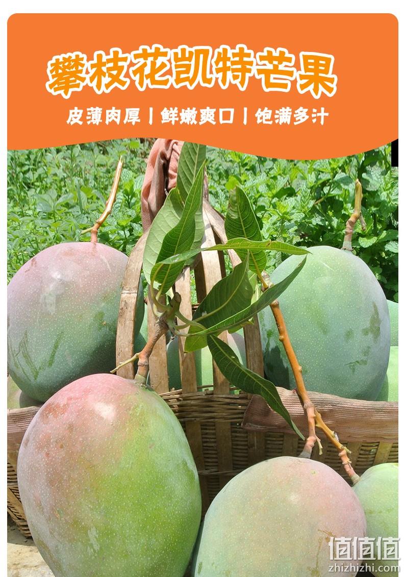 甜心无丝，不打药：10斤 淳化馆 四川攀枝花凯特芒果 单果400g Plus拍2件券后22.5元包邮 值值值-买手聚集的地方