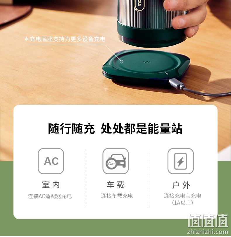 满电可榨15杯、感应充电：英国 摩飞 300ml 无线榨汁杯 199元包邮 值值值-买手聚集的地方