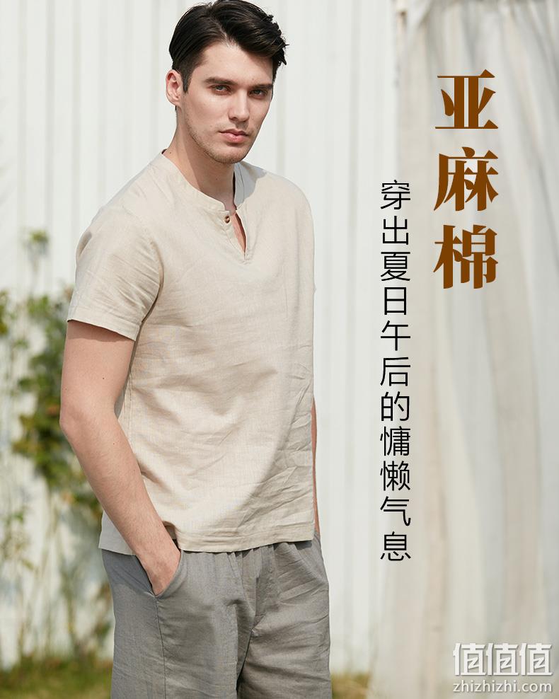 断码清仓，天然棉麻面料：2件 三枪 男士 休闲五分裤 XXL码 券后49元包邮 值值值-买手聚集的地方