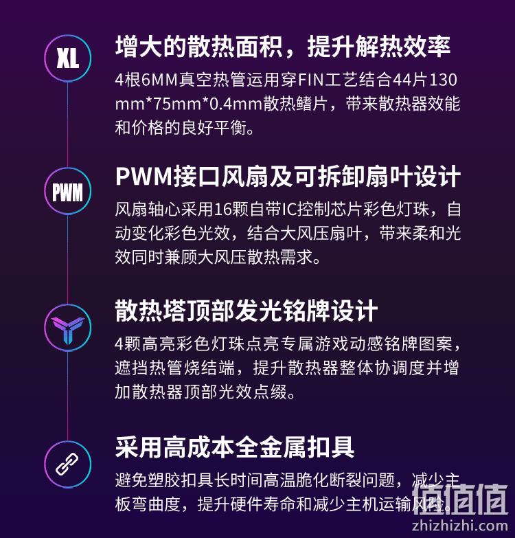 4铜管散热，炫彩流光温控：乔思伯 CR-1000 风冷散热器 券后69元包邮 值值值-买手聚集的地方