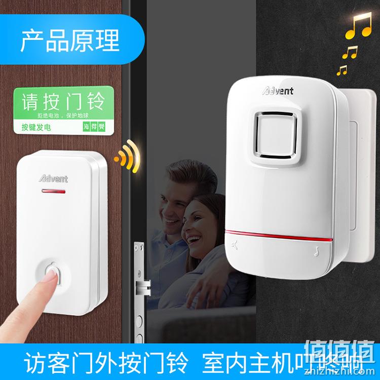 4.9分，不用电池，防水防冻防晒：海得曼 自发电无线门铃 券后49元起包邮，3年换新 值值值-买手聚集的地方