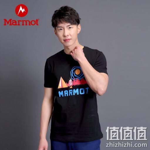 Marmot 土拨鼠 男士印花圆领短袖T恤 99元包邮 值值值-买手聚集的地方