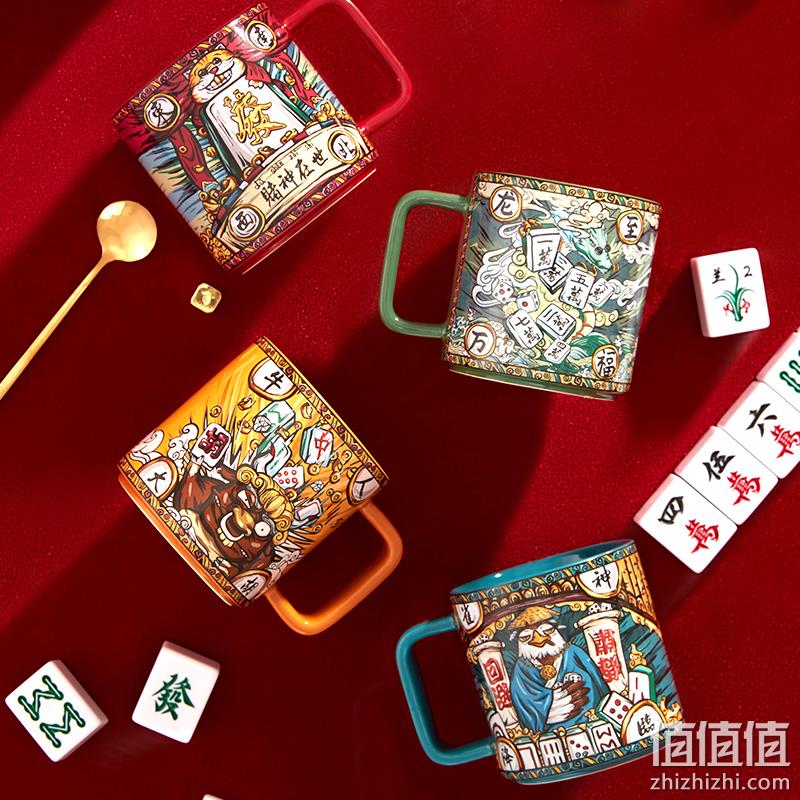 补券！共禾京品 X NB10 联名 质感国潮马克杯 券后39.9元包邮带盖勺礼盒装 值值值-买手聚集的地方