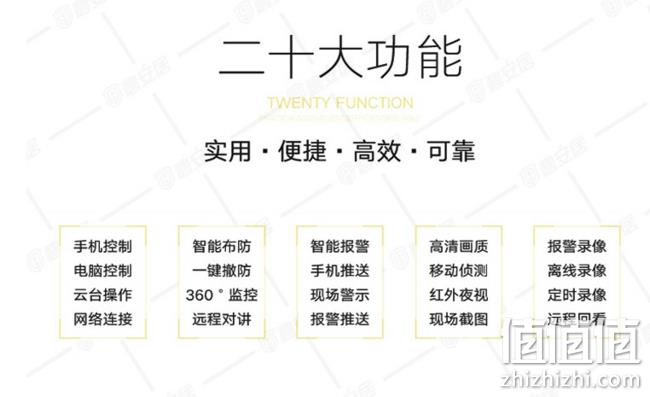 20个功能！碧安居 wifi 高清夜视 摄像头 1080P 券后99元包邮 值值值-买手聚集的地方
