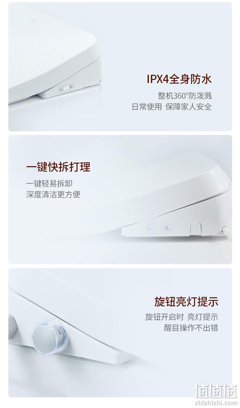 即热式+银离子抗菌+温水冲洗：小米生态链 大白 智能马桶盖 0点：双重优惠后725元包邮 值值值-买手聚集的地方