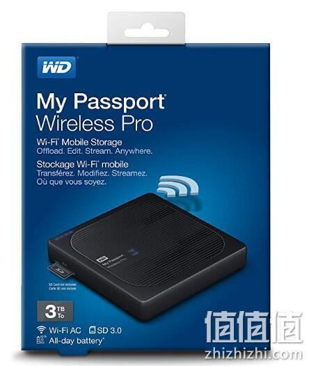无线传输，可作电源：2TB 西部数据 My Passport Wireless Pro无线移动硬盘 Prime直邮到手993元（天猫1499元） 值值值-买手聚集的地方