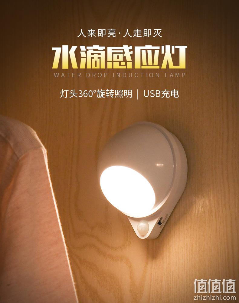 360度旋转，磁吸安装，USB充电：QIFAN启梵 智能人体感应小夜灯 19.9元包邮 值值值-买手聚集的地方