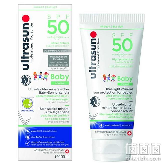 瑞士Ultrasun优佳 儿童专用 抗敏矿物质防晒乳SPF50 100ml prime直邮到手173元 值值值-买手聚集的地方