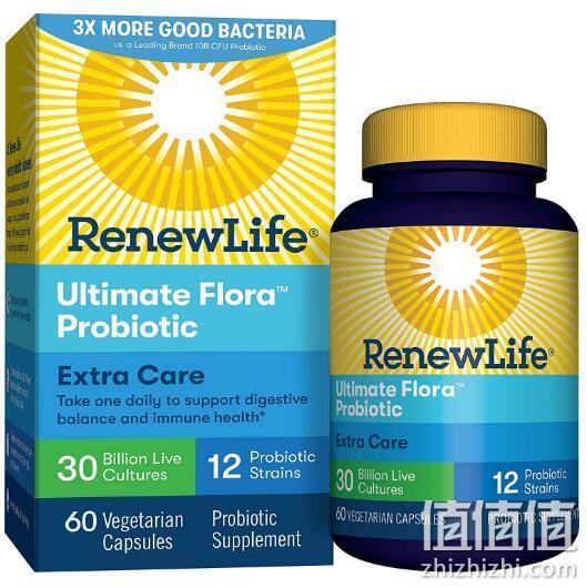 Renew Life Ultimate Flora 高含量300亿额外益生菌胶囊 60粒 187.86元包邮 值值值-买手聚集的地方