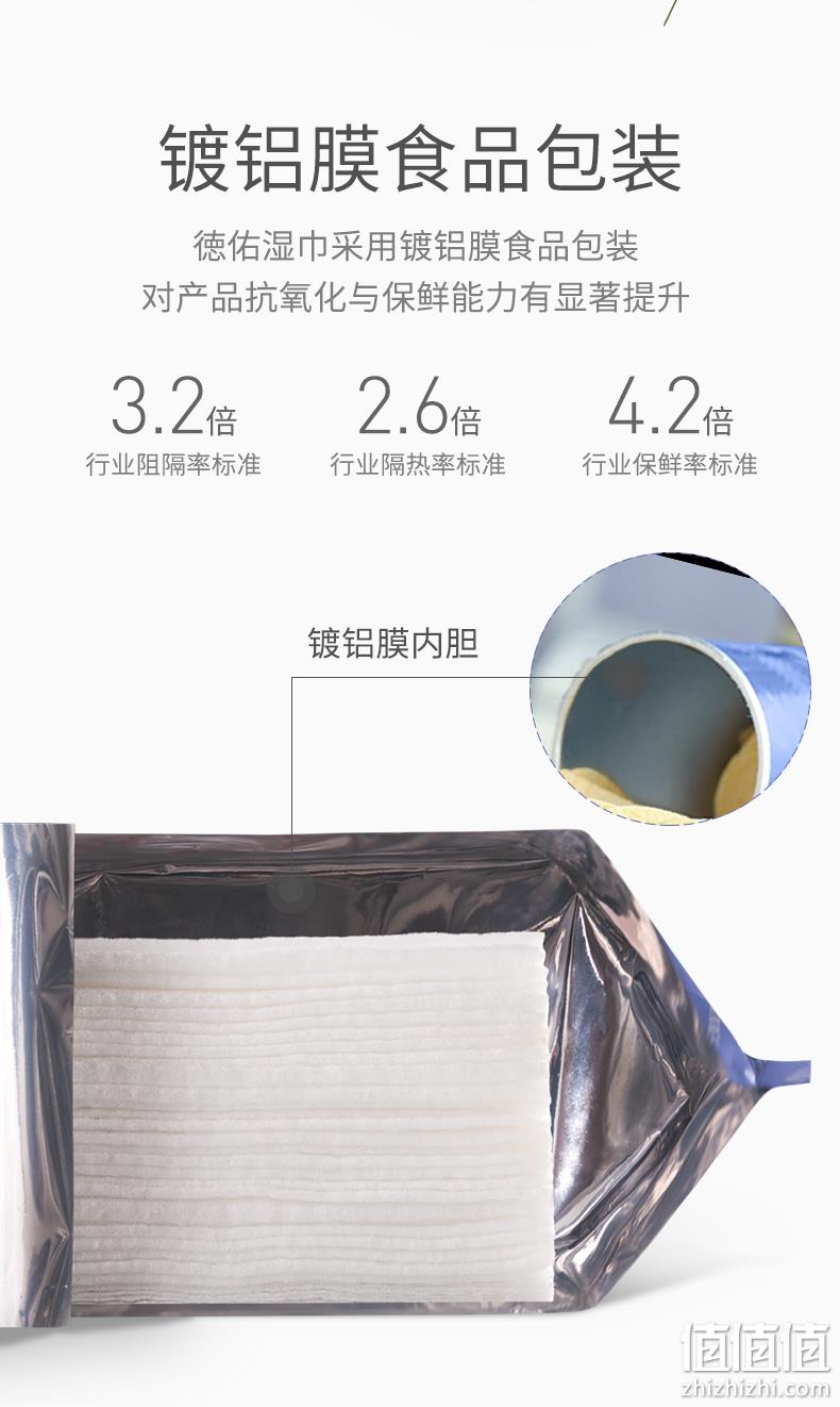 32.3万4.9分好评 80抽x5包 德佑 婴儿湿巾纸 无酒精荧光剂 券后26.9元包邮 值值值-买手聚集的地方