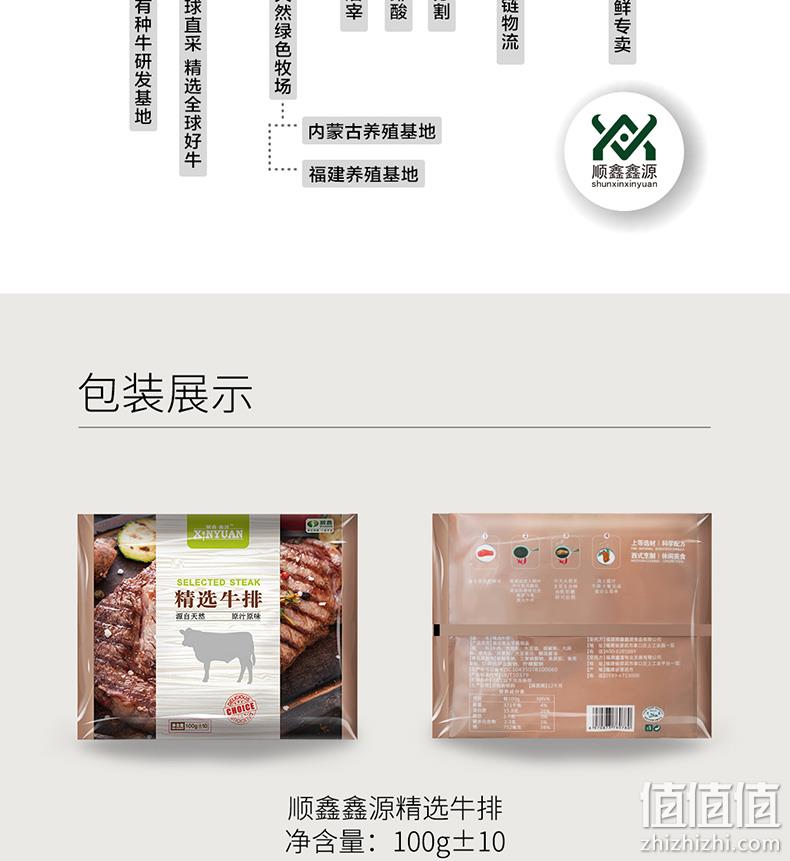 北京冬奥会供应商，顺鑫鑫源 家庭牛排套餐 100gx10片 券后89元包邮 值值值-买手聚集的地方